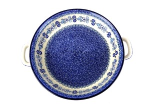 420 Bunzlau Ronde schaal met open handvaten 2090X  Ronde Schalen